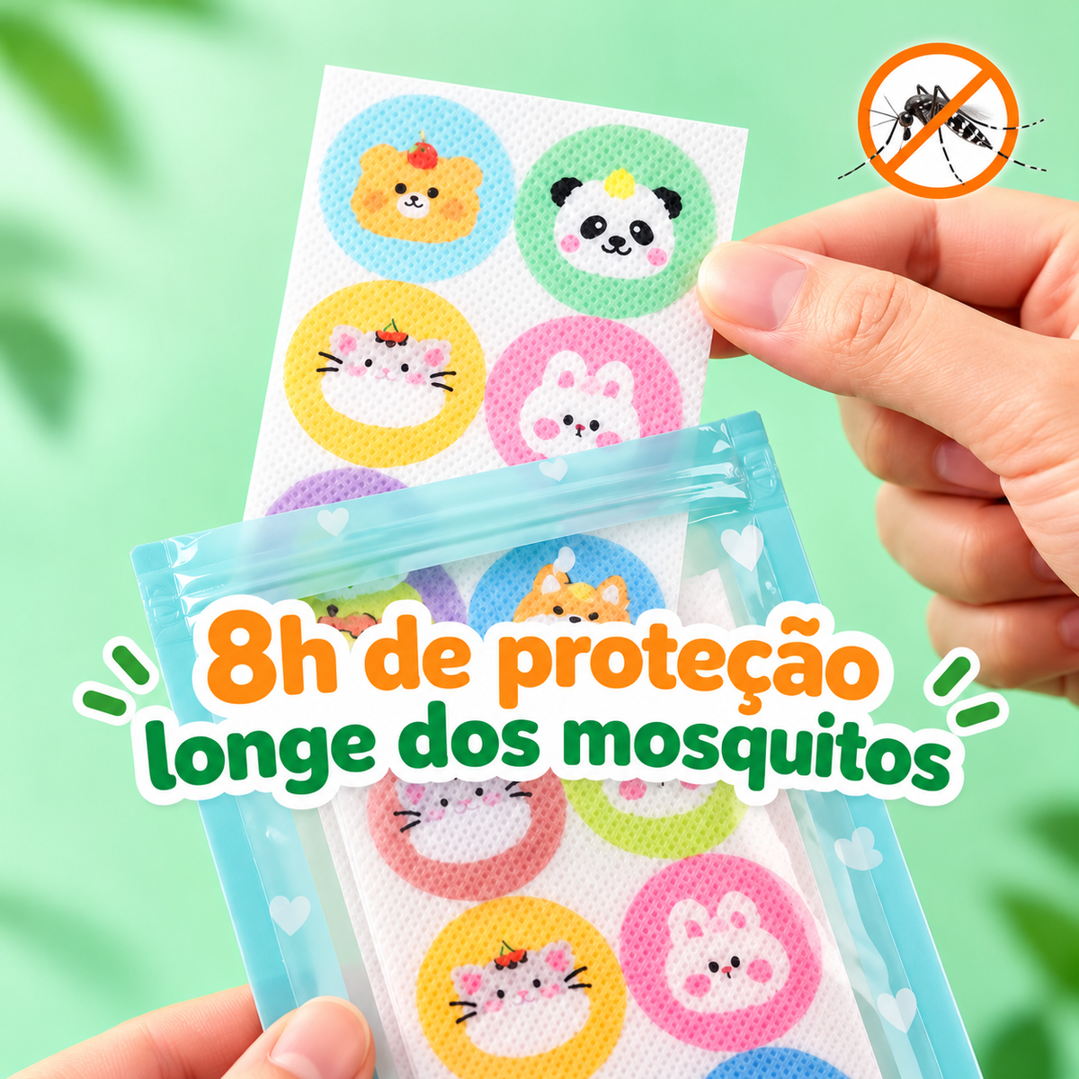 Adesivo Repelente 100% Natural - Xô Mosquito e Pernilongo...